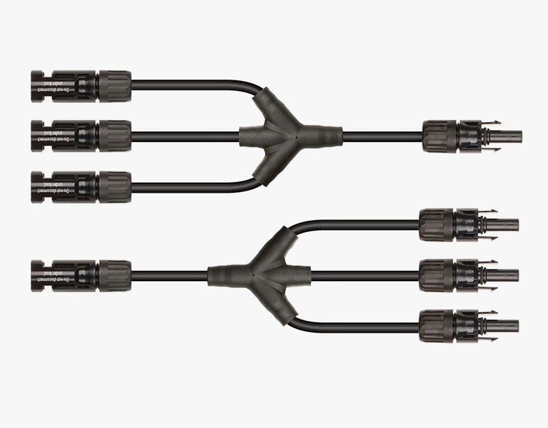 Solar Connectors Y Branch 1 to 3 Parallel Adapter Cable